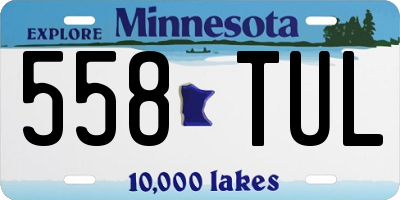 MN license plate 558TUL