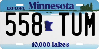 MN license plate 558TUM