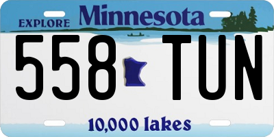MN license plate 558TUN