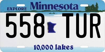 MN license plate 558TUR