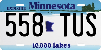 MN license plate 558TUS