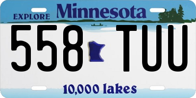 MN license plate 558TUU