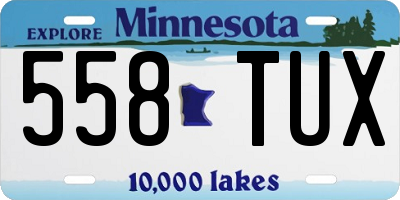 MN license plate 558TUX