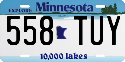 MN license plate 558TUY