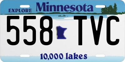 MN license plate 558TVC