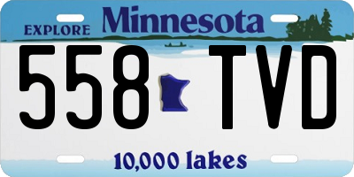 MN license plate 558TVD