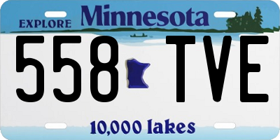 MN license plate 558TVE