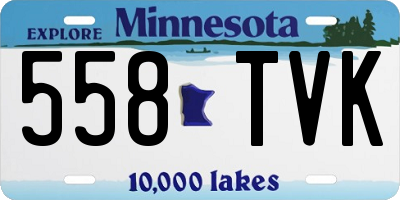 MN license plate 558TVK