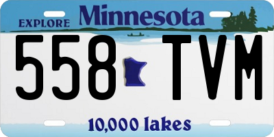 MN license plate 558TVM