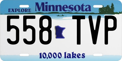 MN license plate 558TVP