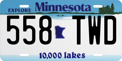 MN license plate 558TWD