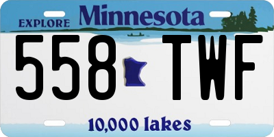 MN license plate 558TWF