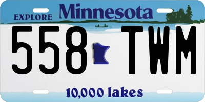 MN license plate 558TWM