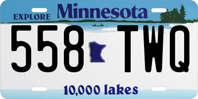 MN license plate 558TWQ
