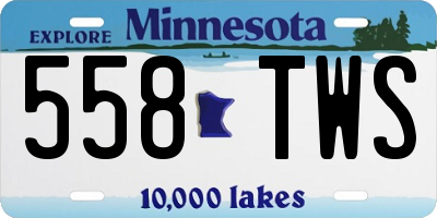 MN license plate 558TWS
