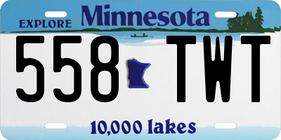 MN license plate 558TWT