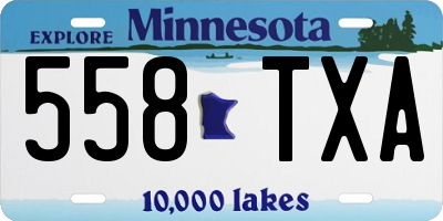 MN license plate 558TXA