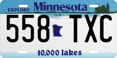 MN license plate 558TXC