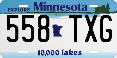 MN license plate 558TXG