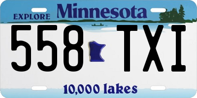MN license plate 558TXI