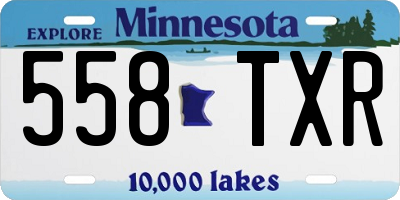 MN license plate 558TXR