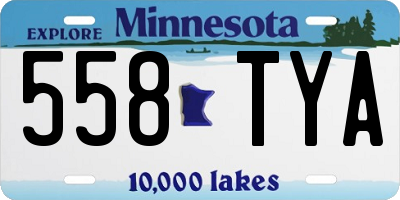 MN license plate 558TYA