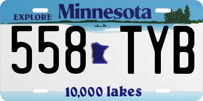 MN license plate 558TYB