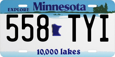 MN license plate 558TYI