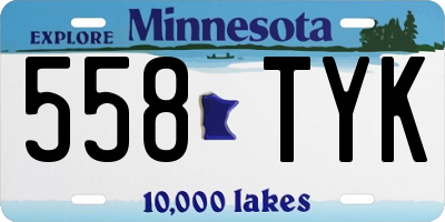 MN license plate 558TYK