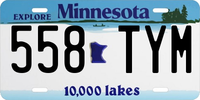 MN license plate 558TYM