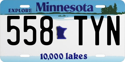 MN license plate 558TYN