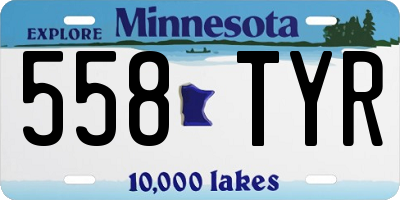 MN license plate 558TYR