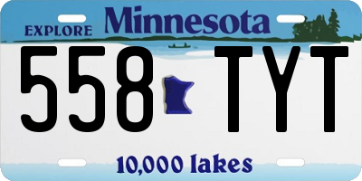 MN license plate 558TYT
