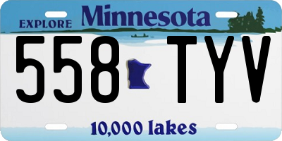 MN license plate 558TYV