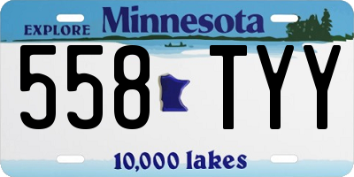 MN license plate 558TYY