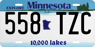 MN license plate 558TZC