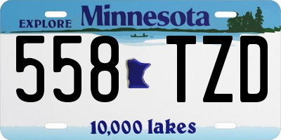 MN license plate 558TZD