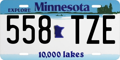 MN license plate 558TZE