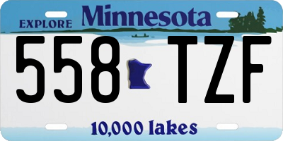 MN license plate 558TZF