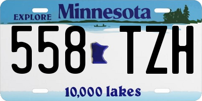 MN license plate 558TZH