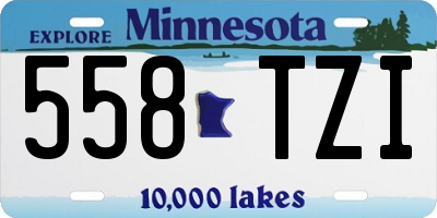 MN license plate 558TZI