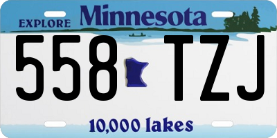 MN license plate 558TZJ