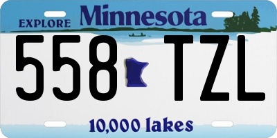 MN license plate 558TZL