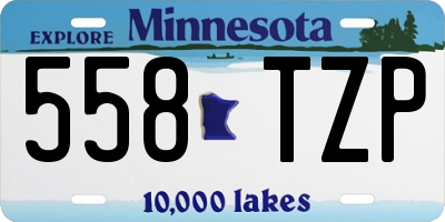MN license plate 558TZP