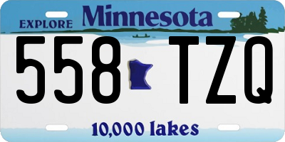 MN license plate 558TZQ