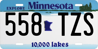 MN license plate 558TZS