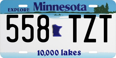 MN license plate 558TZT