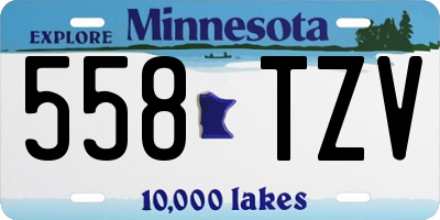 MN license plate 558TZV