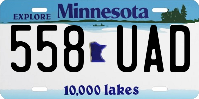 MN license plate 558UAD