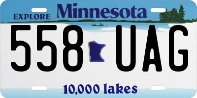 MN license plate 558UAG